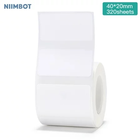 NIIMBOT Etiketter Klistermärken B21-serien 40 x 20 mm / 320 st / Vit