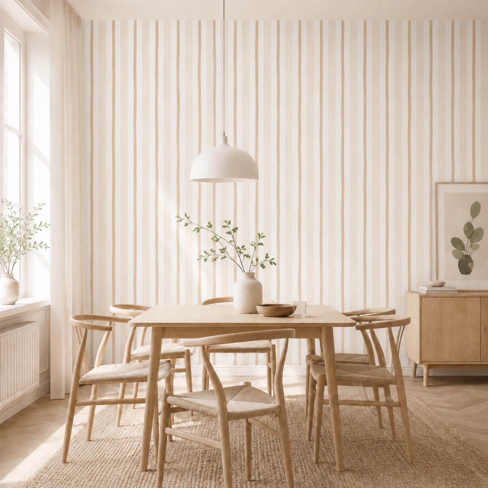 Tapet – Boho-ränder / Egna färgval