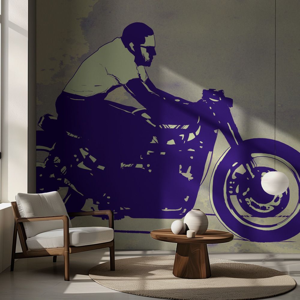 Tapet - Motorcykelförare Konst