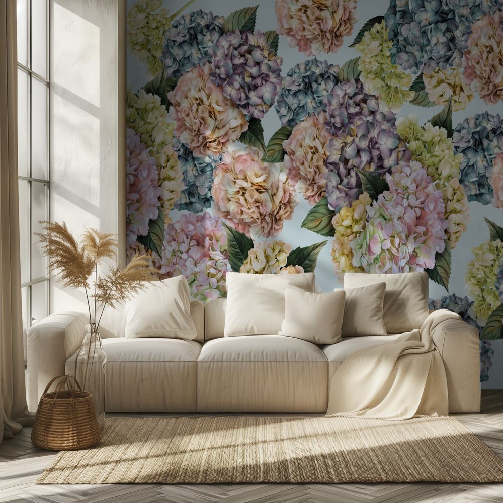 Tapet - Hortensia Blomning