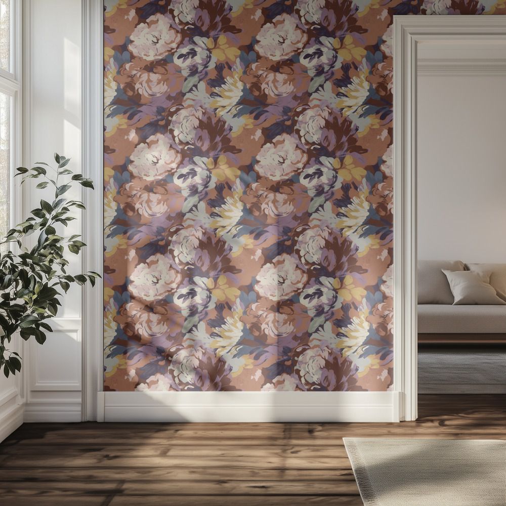 Tapet – Mjukt blommönster