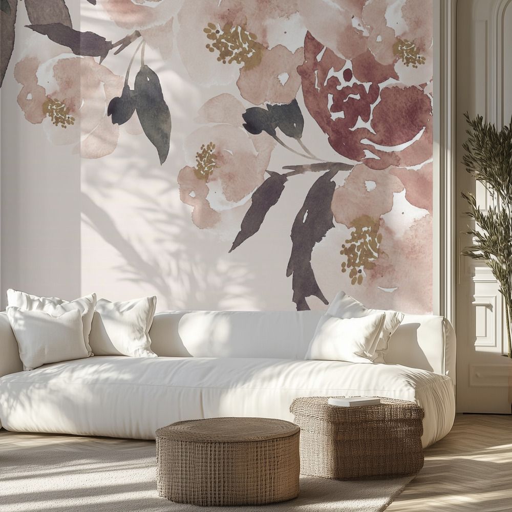 Tapet –  Rustik Vildblomsdesign