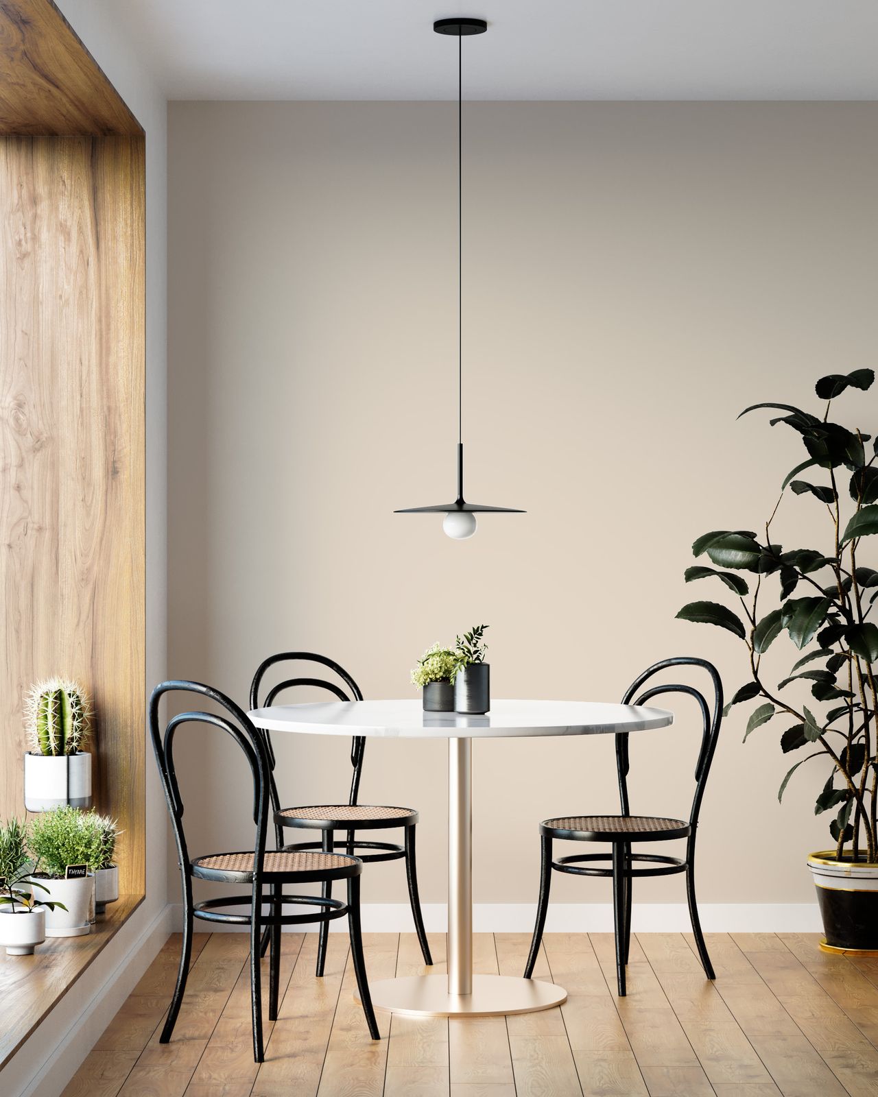 Tapet - Minimalistisk Beige Ton