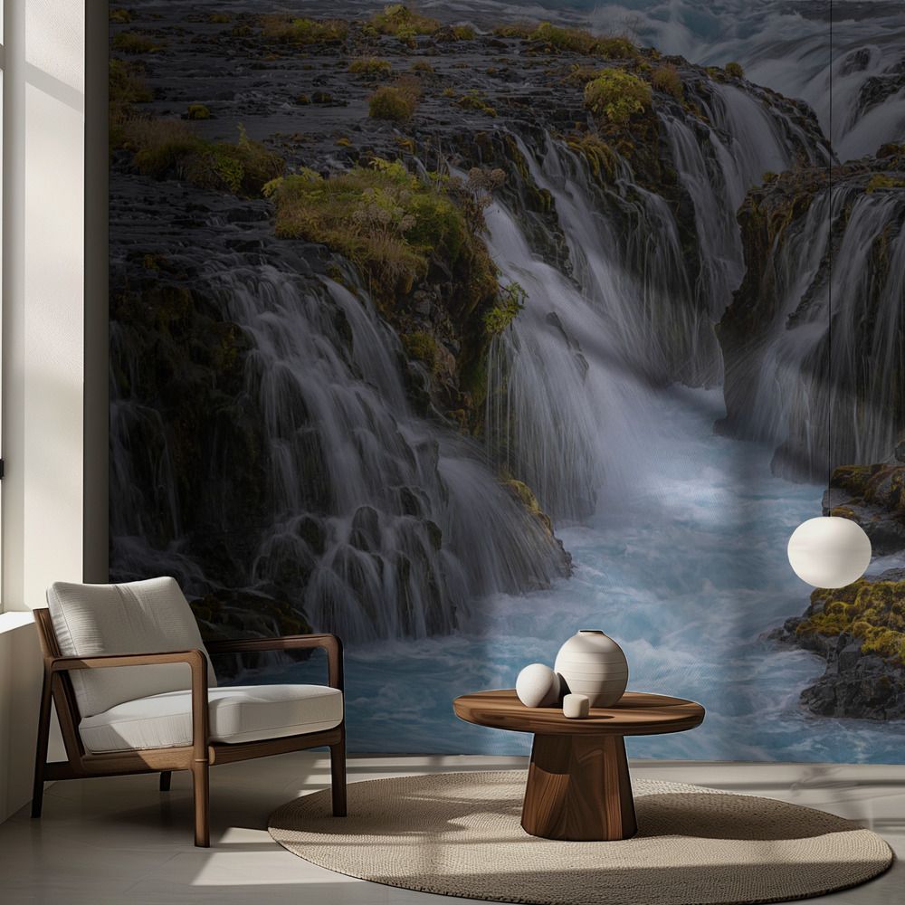 Tapet - Klippig Vattenfalls Scen