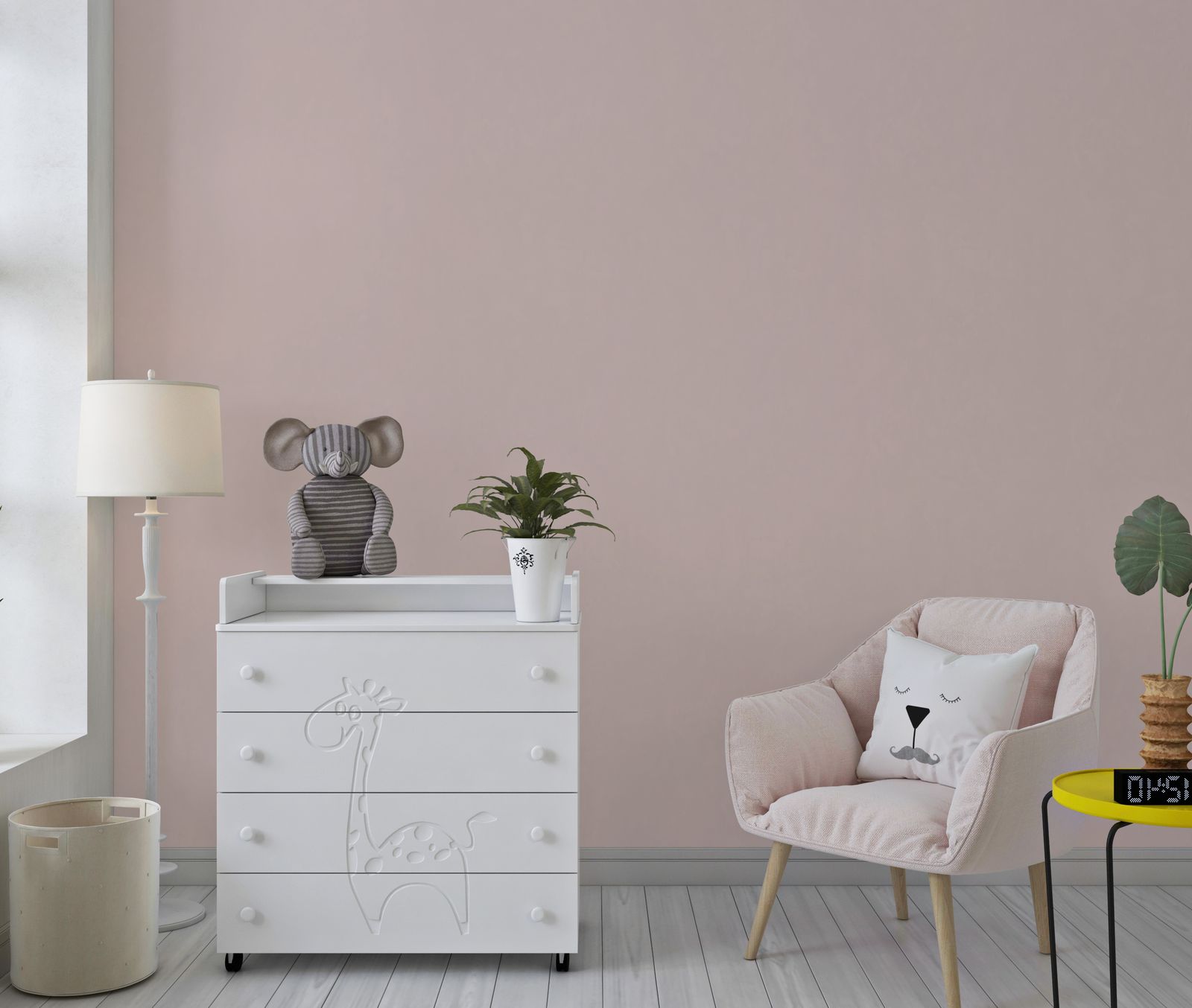 Tapet - Rosa Minimalistisk Elegans