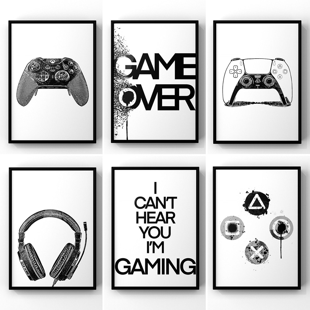 Posters - GAME OVER / set om 6